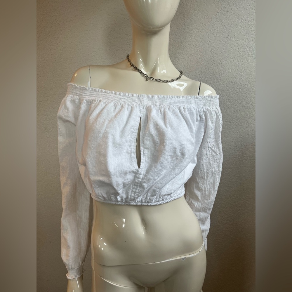 Elegant White Off-Shoulder Top